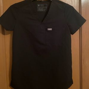 FIGS Black Catarina One Pocket Scrub Top